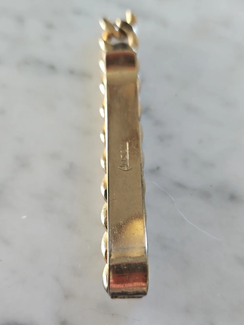 ANSON Chain Link Tie/Lapel Bar Clip Vintage    EUC